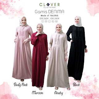 Koleksi Terbaru Gamis Clover Clothing Denima
