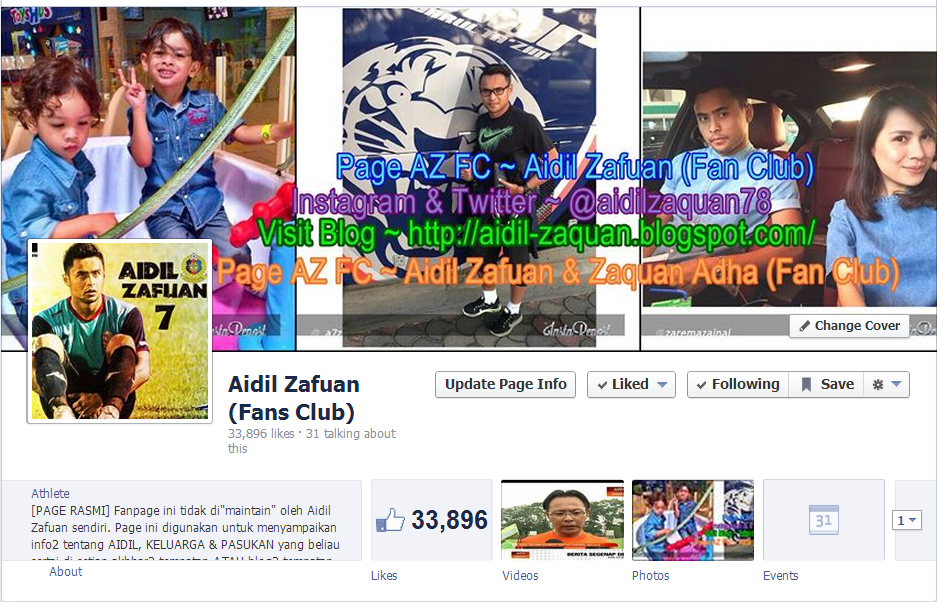 Page Aidil Zafuan (Fan Club)
