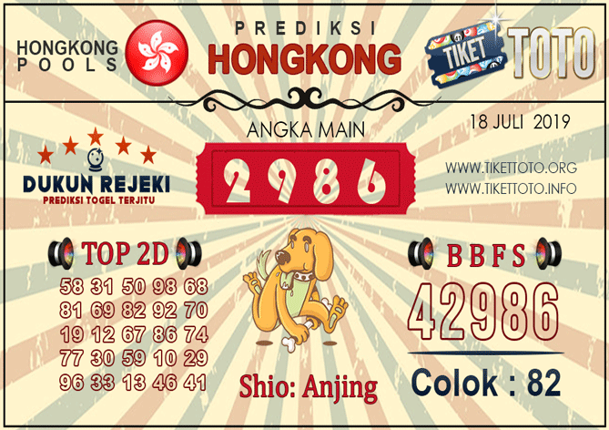 Prediksi Togel HONGKONG TIKETTOTO 18 JULI 2019