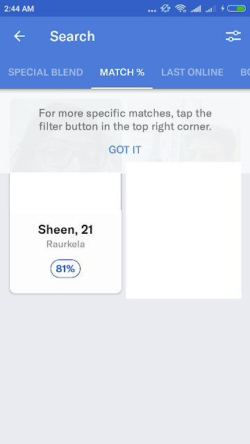 How does special blend work okcupid