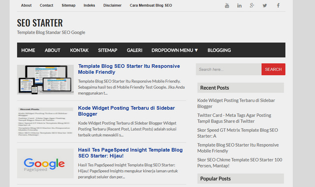 SEO Starter Mobile Friendly Responsive Blogger Templates SEO Starter Mobile Friendly Responsive Blogger Templates