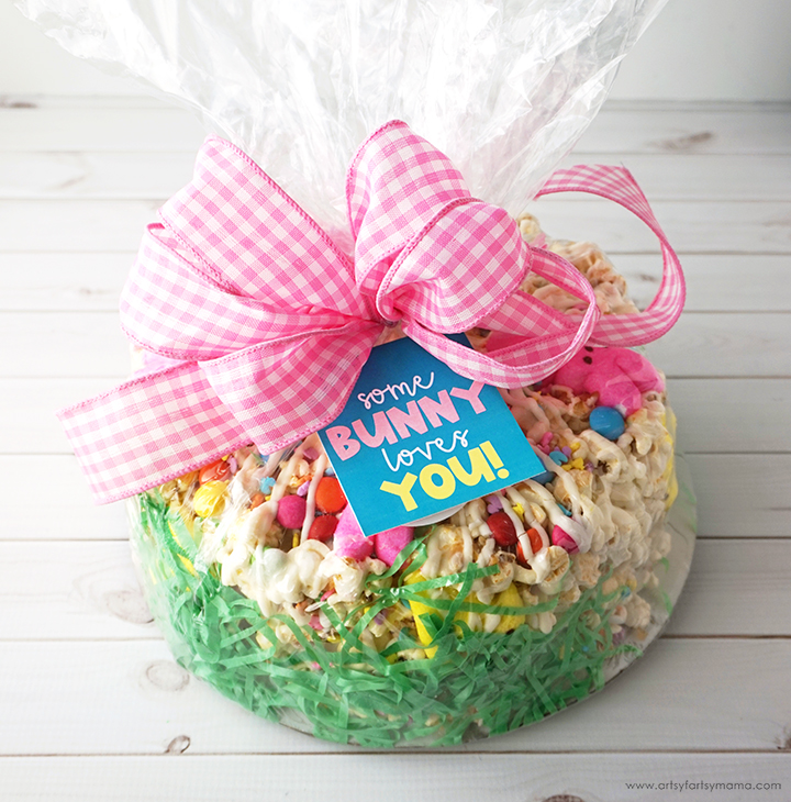 Easter Popcorn Cake Gift Idea