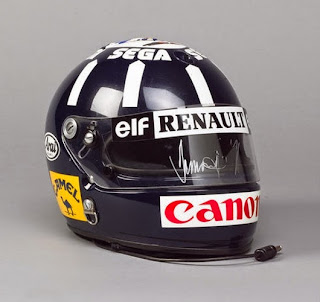 Il casco di Damon Hill, uguale a quello del padre Graham
