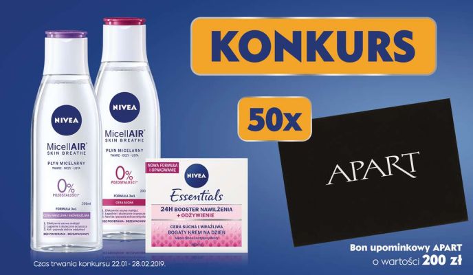 Wygraj bon upominkowy Apart o wartości 200 zł Konkurs