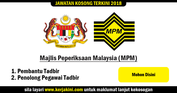 jawatan kosong 2018 majlis peperiksaan malaysia