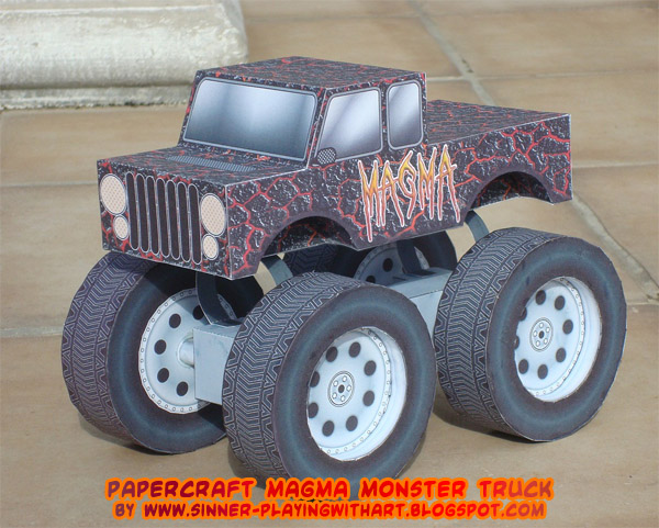 Ninjatoes Papercraft Weblog Magma Monster Truck Papercraft Toy ninjatoes-papercraft-weblog-magma-monster-truck-papercraft-toy