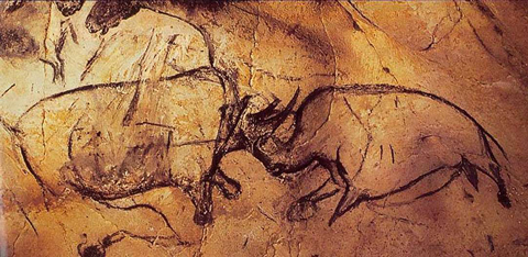 バイソンと人,A bison and a person、Lascaux cave　