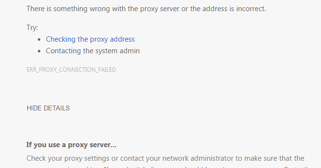 FIX "There was no internet connection" & "The proxy server is refusing