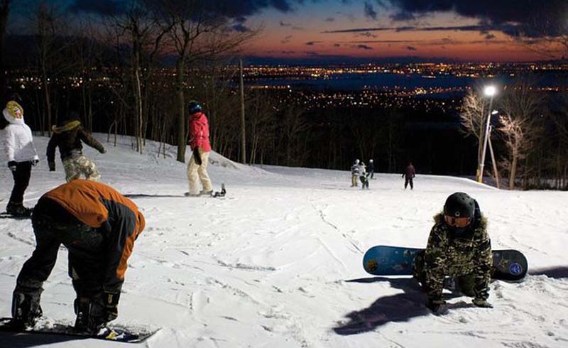 Night Skiing at Mont Saint-Bruno