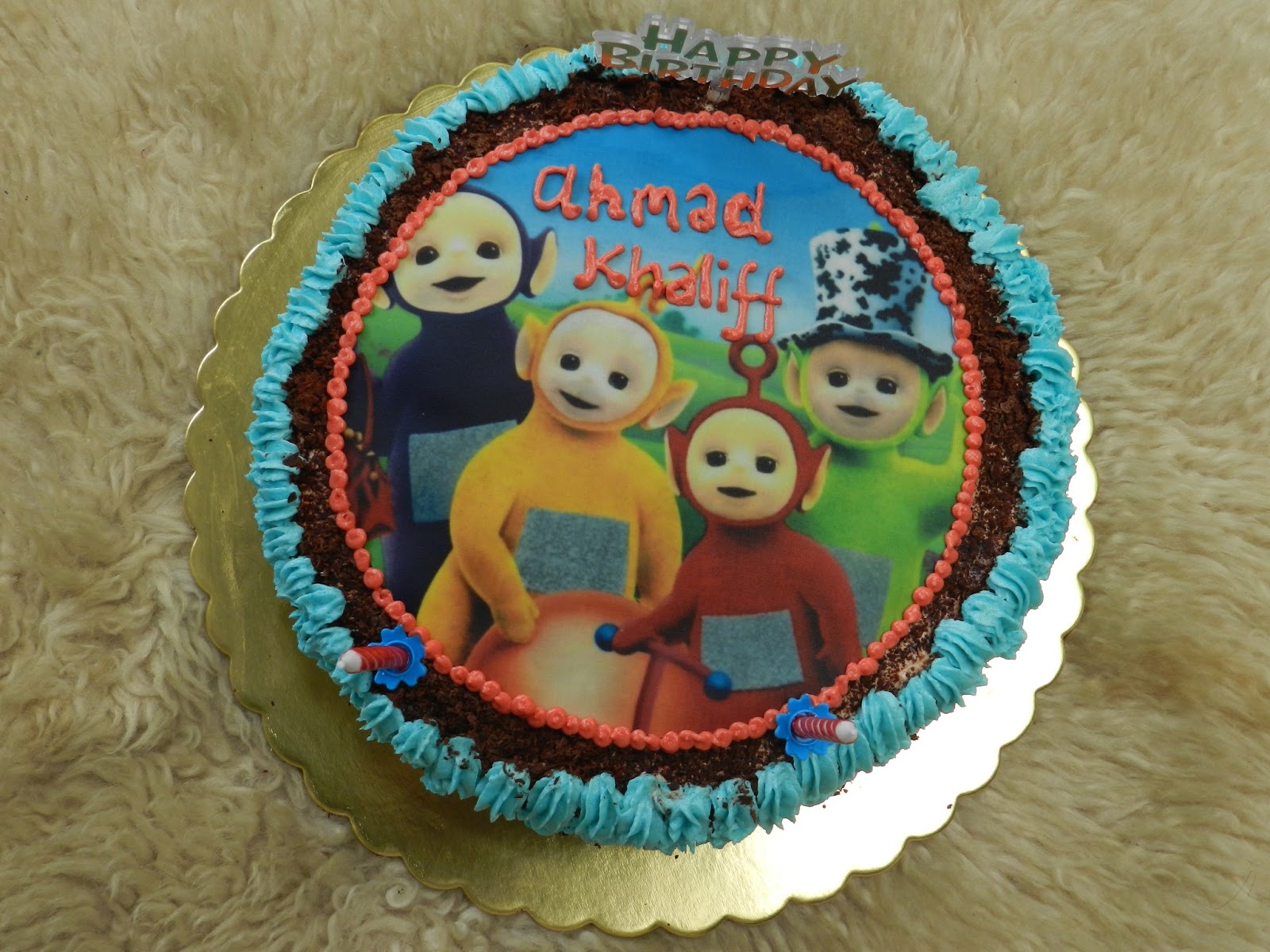 adoreNchantique....cakes, cupcakes,cookies, hantaran, festive hampers and gifts: Teletubbies Birthday Cake