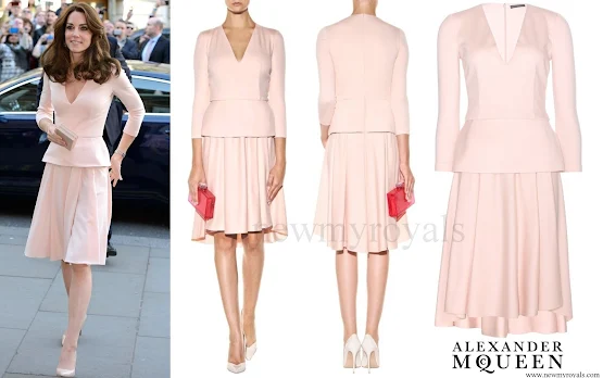 Kate Middleton wore Alexander McQueen Wool and Cashmere Blend Dress