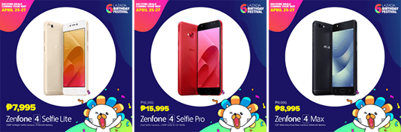 ASUS ZenFone Lazada Sale Lineup ASUS ZenFone Lazada Sale Lineup