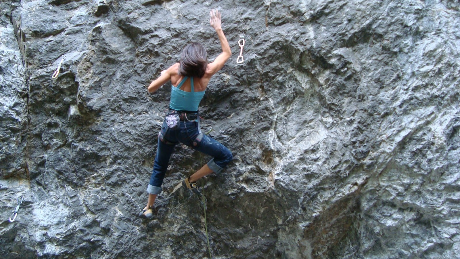 Women Climbing Mountain