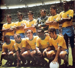 Brazil Squad World Cup 1970 with Pele