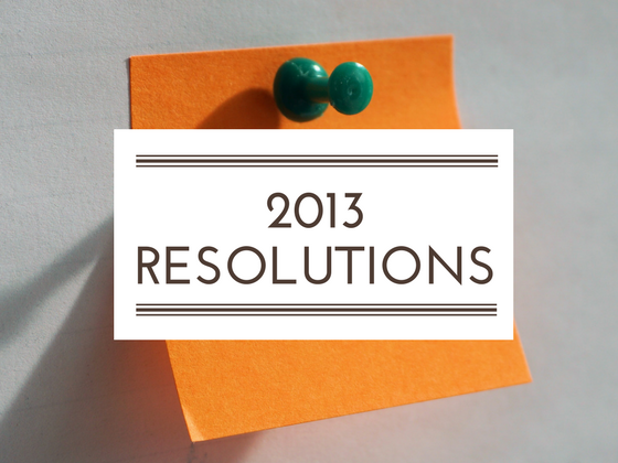 2013 resolutions