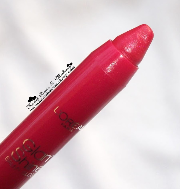 L'Oreal Glam Shine Balm Gloss Pomegranate Punch Lip Crayon Review Swatches Price