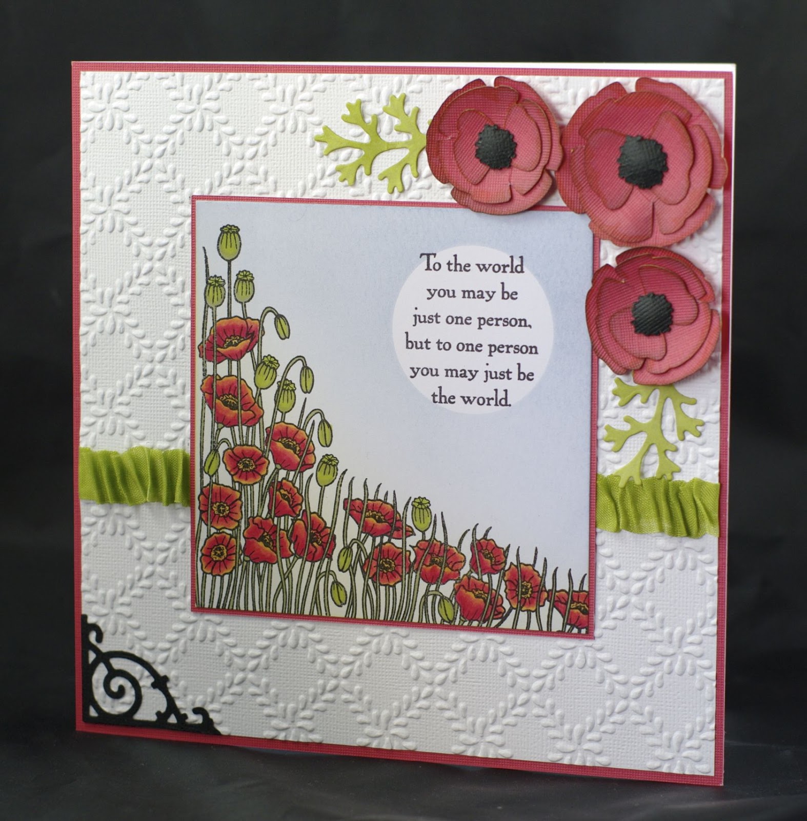 Lynne's Crafty Little Blog Poppies Card for Remembrance Day
