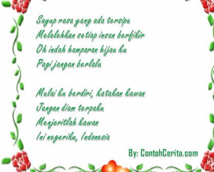 Contoh Puisi Cinta Tanah Air 4 Bait
