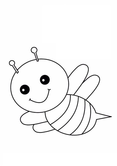 Tranh tô màu con ong đơn giản