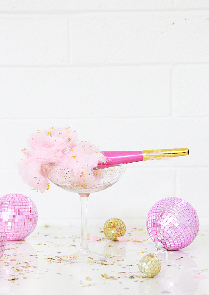 A Bubbly Life Cotton Candy Edible Glitter Sparkling Wine Cocktail