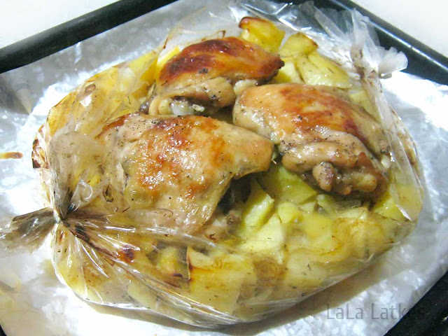 Курица с картофелем в рукаве для запекания