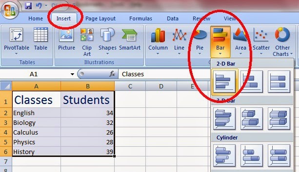 Create Bar Chart in Excel Easily By Example Office 2007 Create Bar Chart in Excel Easily By Example Office 2007