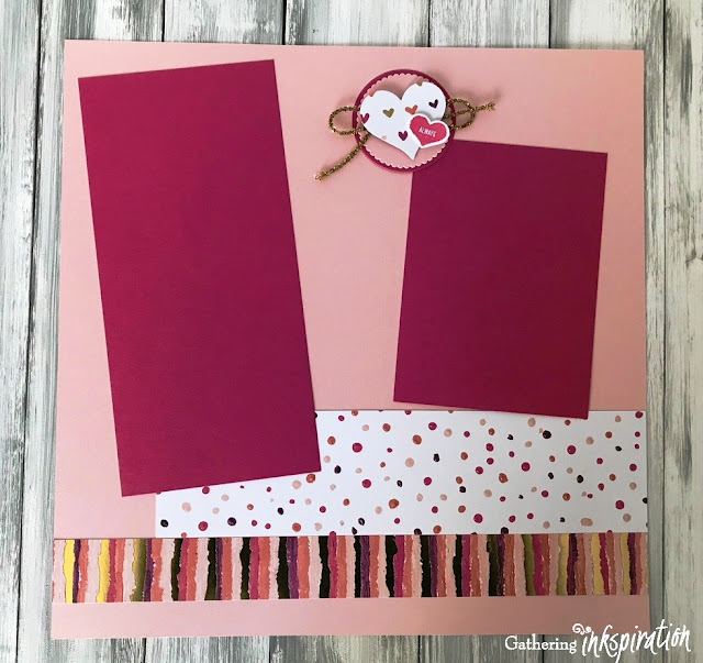 Gathering Inkspiration Painted with Love Scrapbook Pages