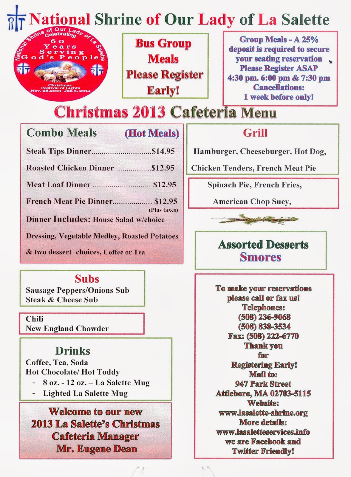 La Salette Christmas Festival of Lights November 27, 2014 through