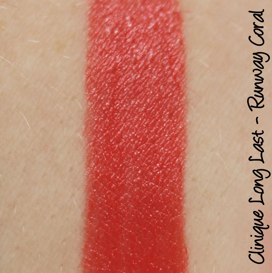 Clinique Long Last Lipstick Runway Coral Swatches & Review Lani Loves