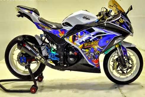 Gambar Modifikasi Motor Ninja 150 RR, Spesifikasi Ninja drag style