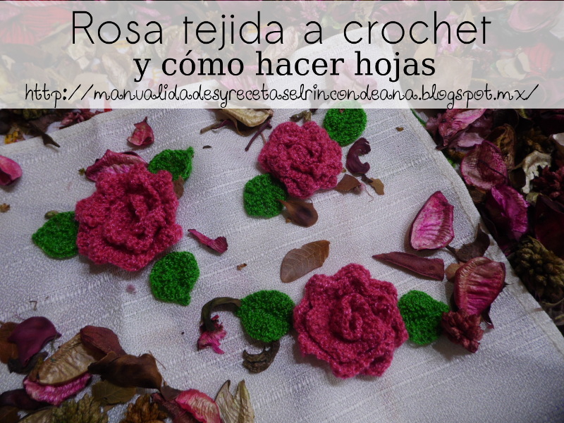 Rosa tejida con ganchillo