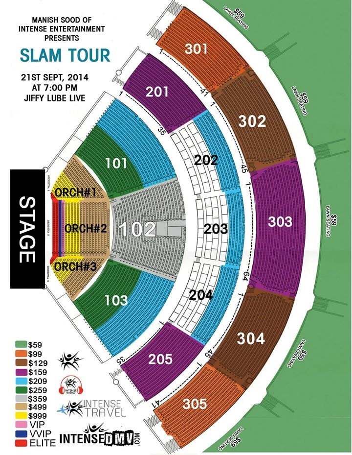 Jiffy Lube Live Seating Chart With Rows