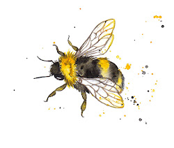 bumble bees bee honey pattern illustration fluffy