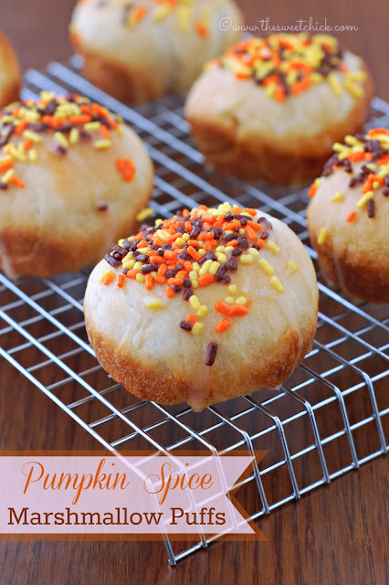 Pumpkin Spice Marshmallow Puffs by The Sweet Chick