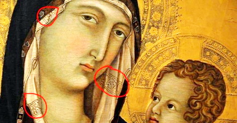 Terungkap! Ternyata Di Lukisan Bunda Maria Yang Asli Tertulis Kalimat Tauhid Di Hijabnya