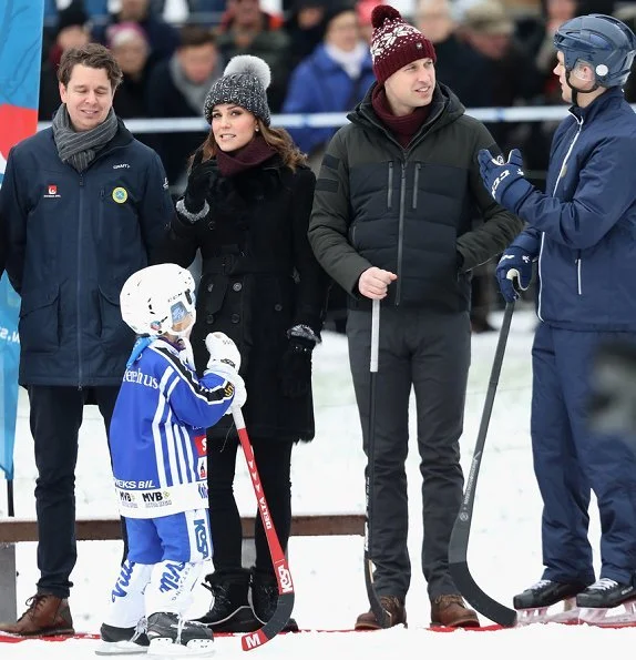 Kate Middleton and Prince William attended a Bandy hockey match