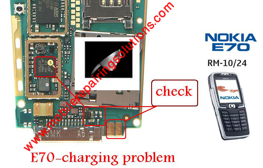 Mobile Repairing Solutions Nokia E70 Charging Ways / Not Charging