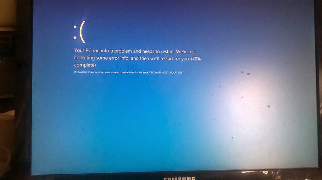 DPC_WATCHDOG_VIOLATION error (bluescreen) on Windows 10 DPC_WATCHDOG_VIOLATION error (bluescreen) on Windows 10