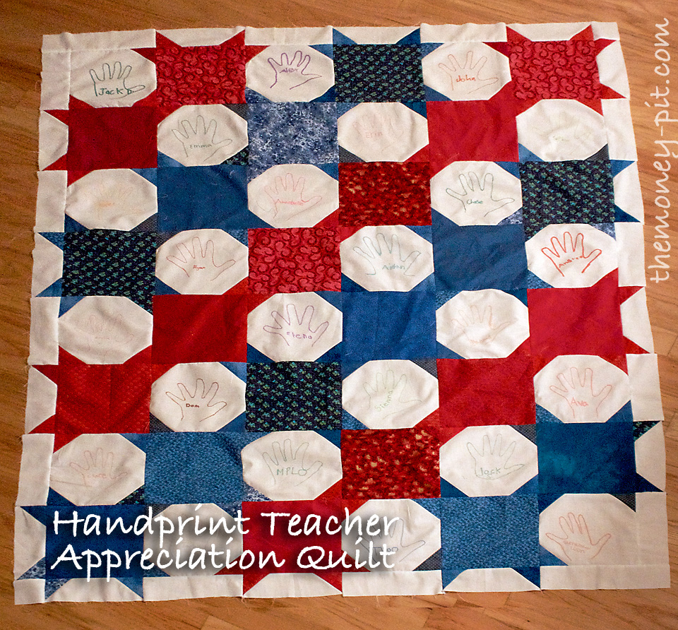 This is part 2 in the series on my Handprint Teacher Appreciation Quilt.