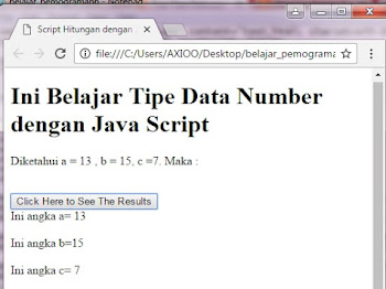 Tipe Data Angka dan Operasi Hitung dalam Javascript