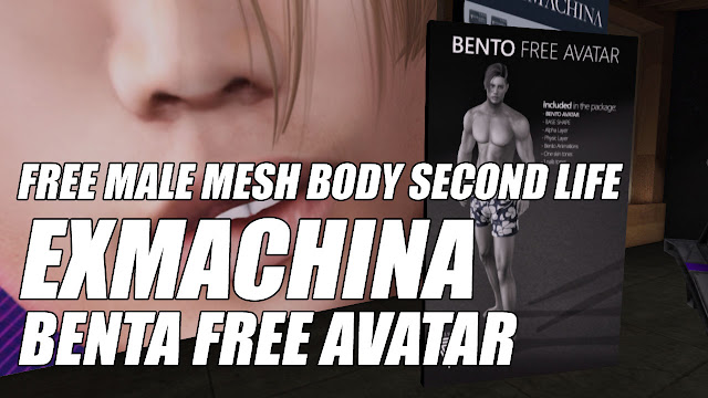 Free Male Mesh Body Second Life • FREE EXMACHINA BENTO AVATAR