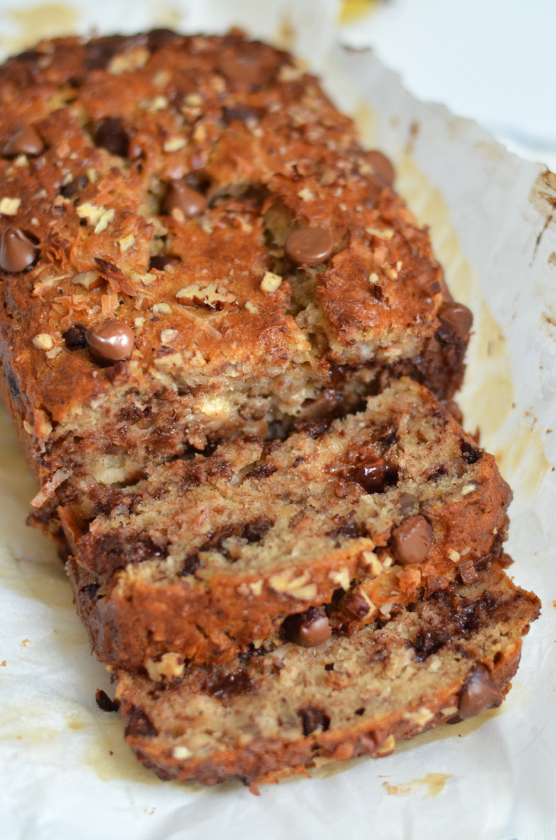 Sourdough Sunday Coconut Chocolate Chip Banana Bread