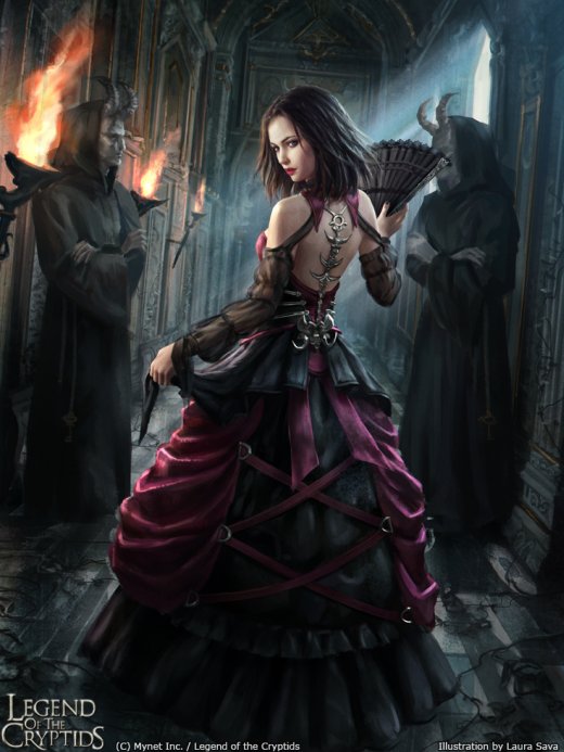 As belas mulheres nas ilustrações de fantasia para o game Legend of the Cryptids de Laura Sava Laura Sava anotherwanderer deviantart arte ilustrações fantasia belas mulheres card game legend of the cryptids