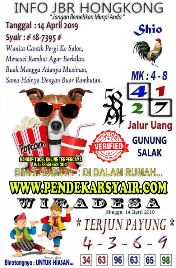 Syair Togel Hongkong Hari Ini 14 April 2019