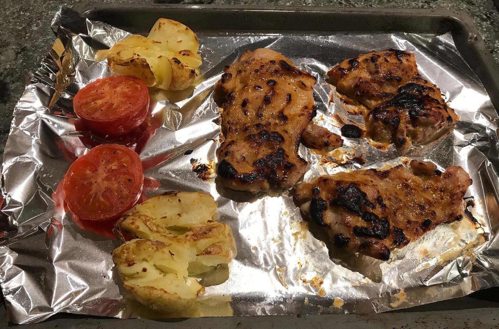 Chook woman Marinade and process for chicken thighs. A Nigel Slater