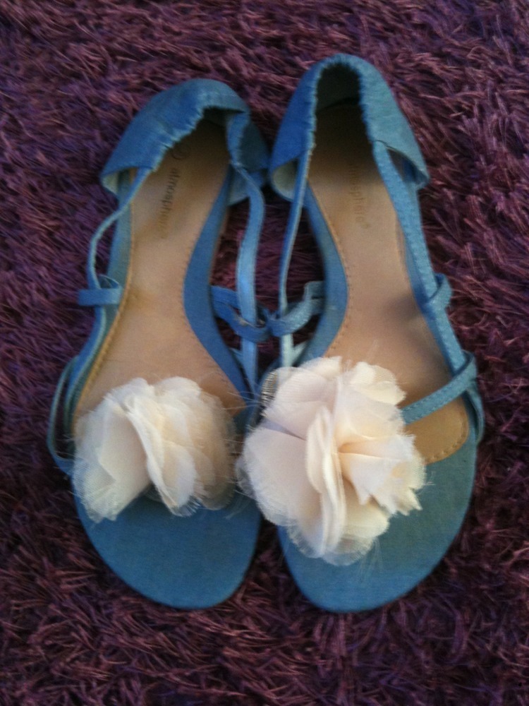 denim flat shoes