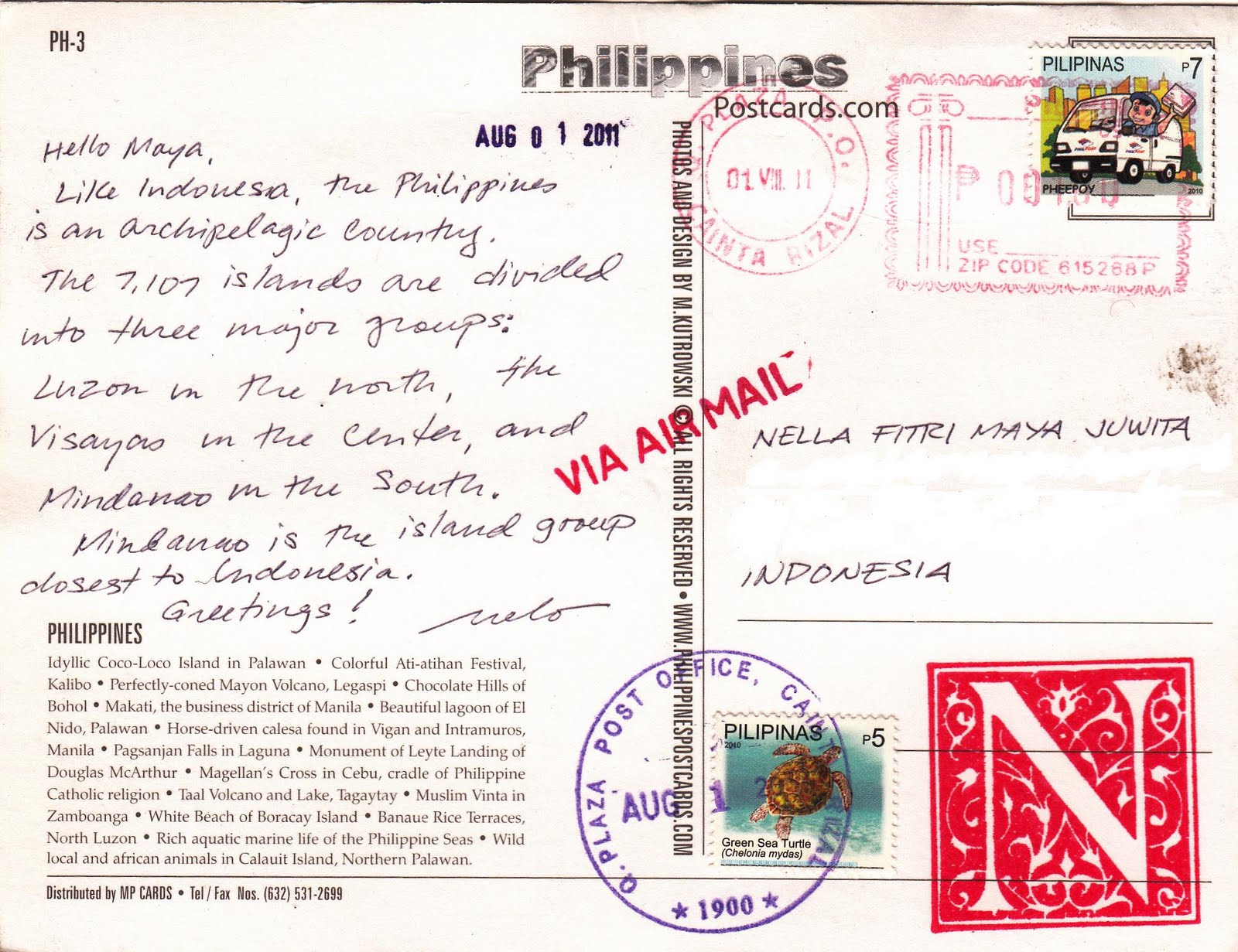 Postcards My Window to the World! Postcard from the Philippines