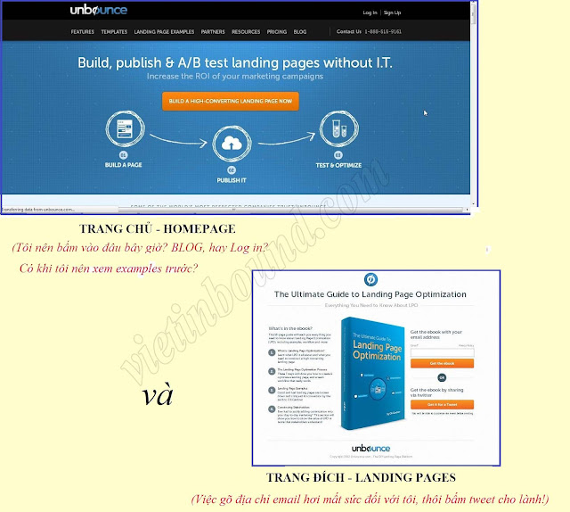 so sánh trang đích và trang chủ, landing page vs homepage
