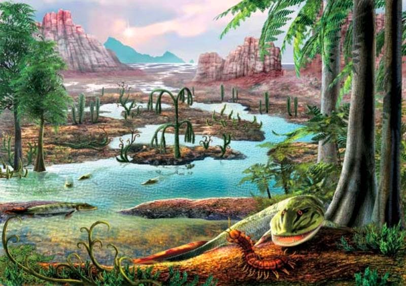 Período Devoniano (408 milhões de anos) Período Devoniano (408 milhões de anos)
