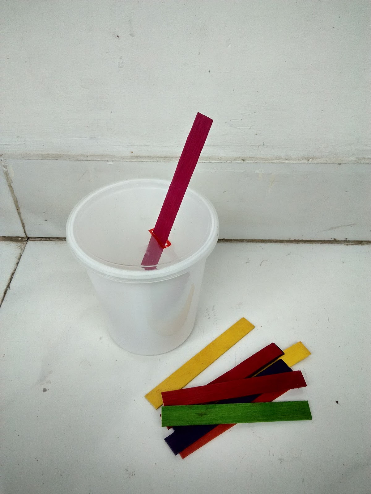 Sonshine Mumma Popsicle Stick Drop Activity for Toddlers